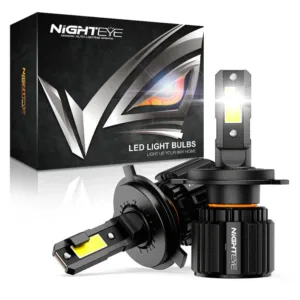 NightEye S4 LED Headlight Bulb (Set of 2) – H4 Socket – 13000 Lumens, 72W, IP68 Waterproof