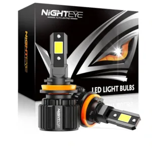 NightEye S4 H7 LED Headlight Bulbs – 72W Ultra Bright – Set of 2 – H7 Socket – 13000 Lumens – 6500K White